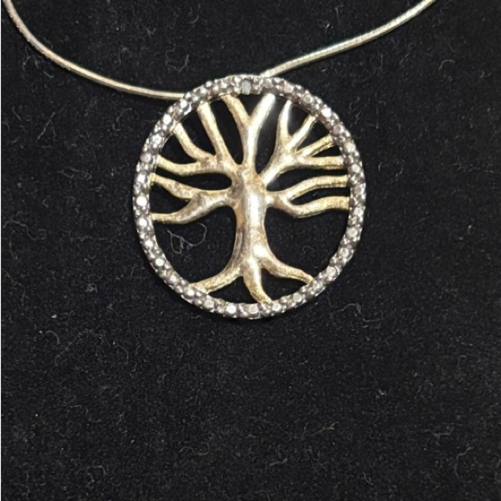 Elegant Gold Tree or Tree of Life Pendant Necklace
